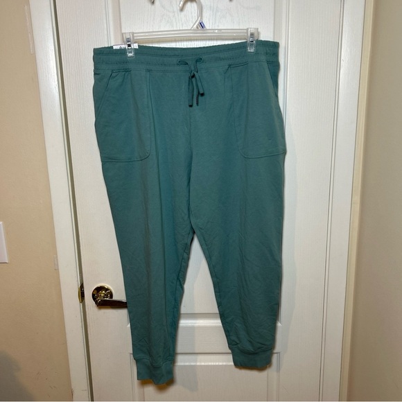 Members Mark Women’s French Terry Joggers Light Green Soft Comfortable XXL NEW - Picture 1 of 7